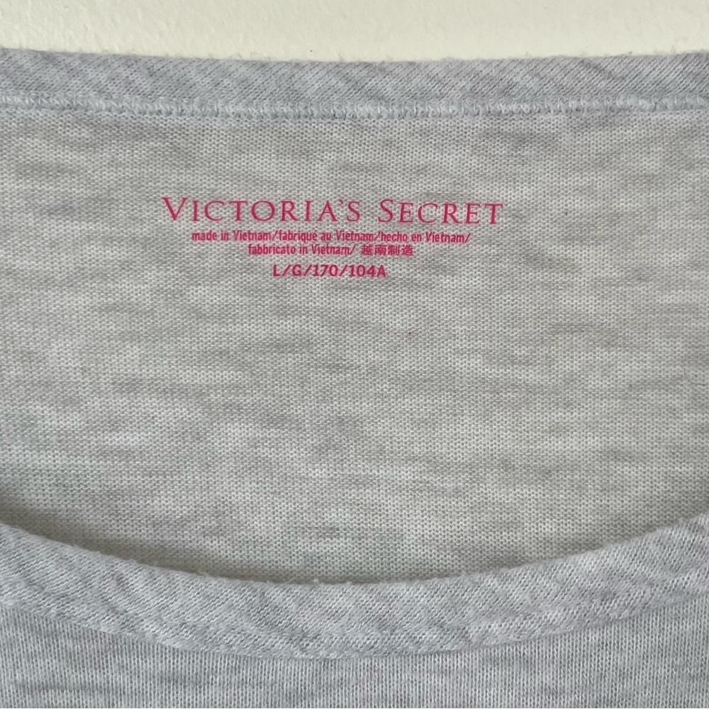 Victoria’s Secret Lightweight Dolman Long Sleeve Scoop Neck Sweater L Large Grey - Picture 6 of 7